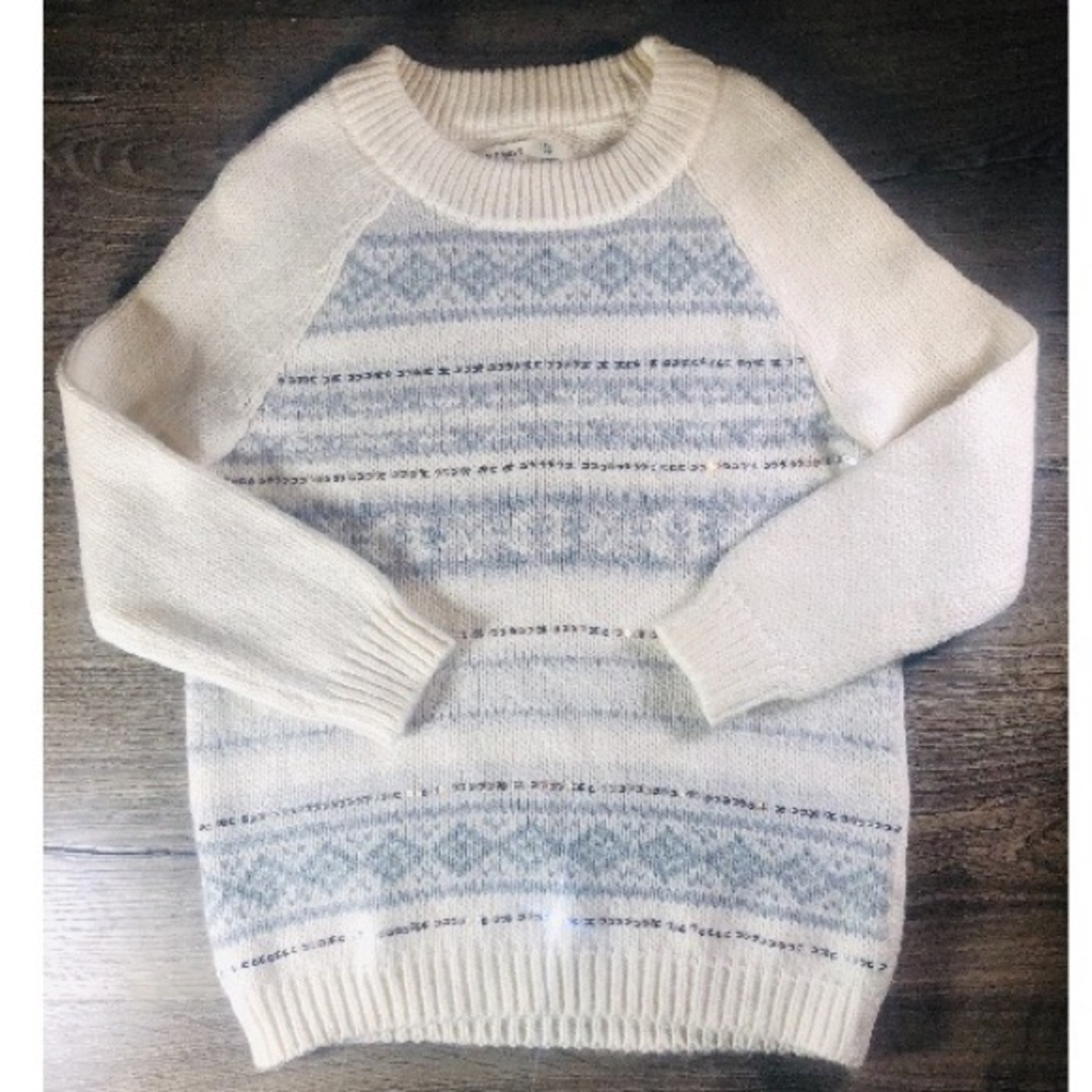 Snuggly White Sweater with Sequins!